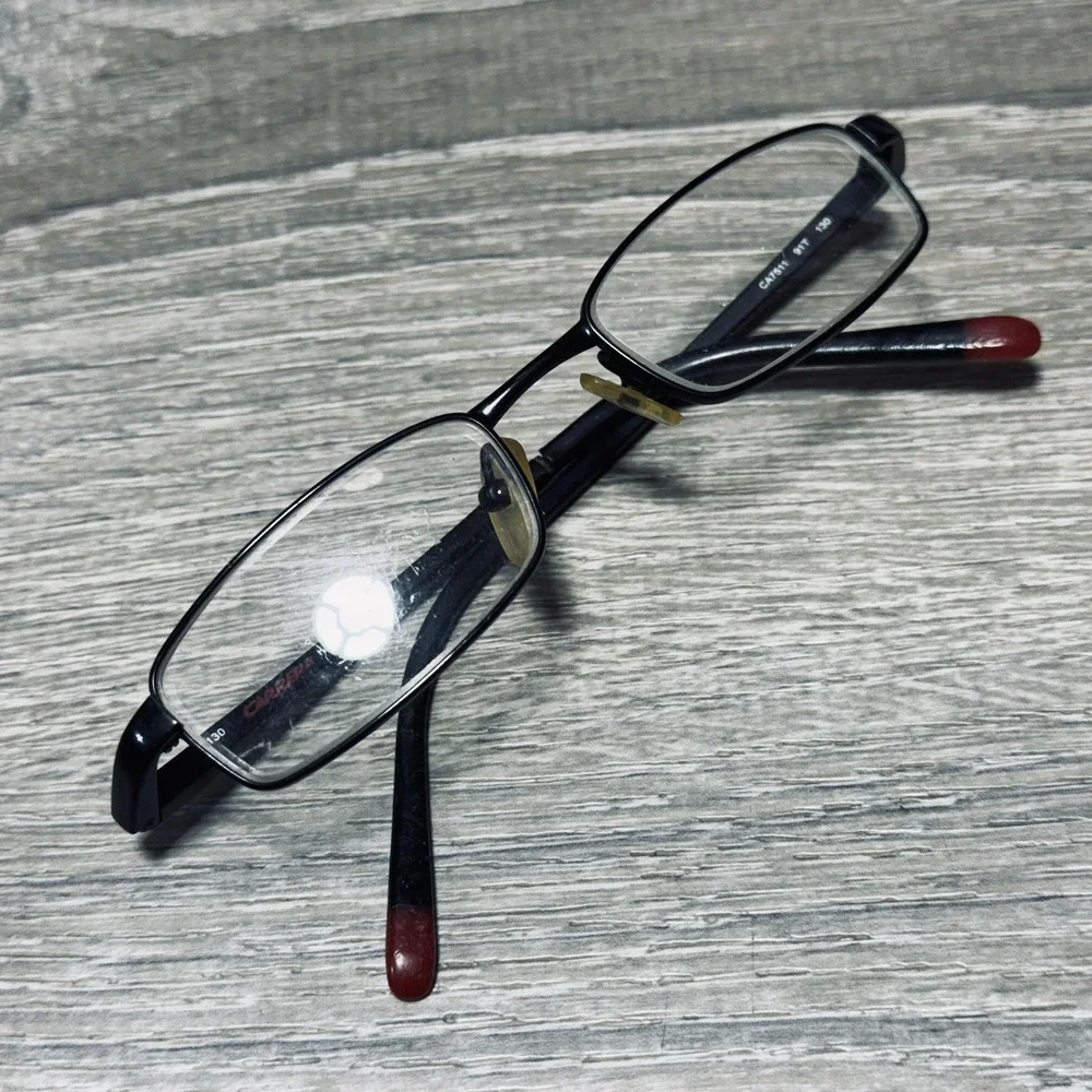 Carrera By Safilo CA7511 Eyeglass Frames 130 Black Rectangular Frames Only